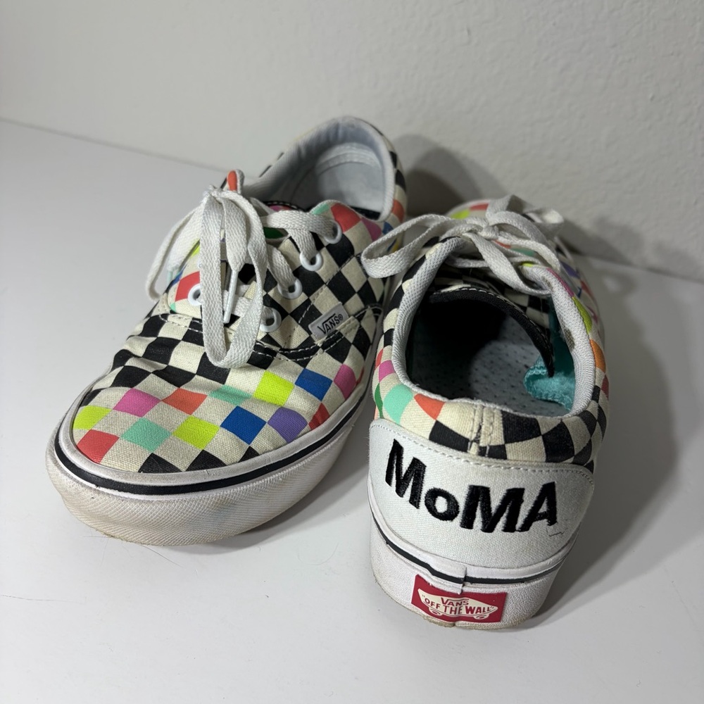 Vans MOMA Multi-color Checkerboard lace up Casual Shoes Womens 7.5 Men’s 6